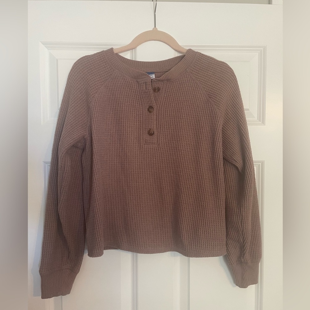 Old Navy Waffle Knit Henley